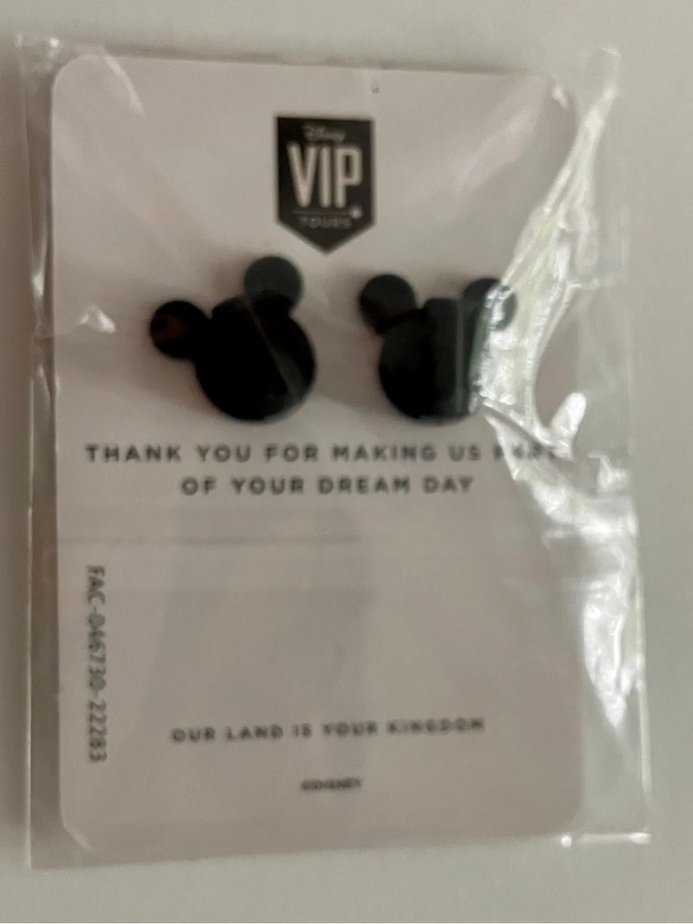 Disney Red and Black VIP Tours Enamel Brooch